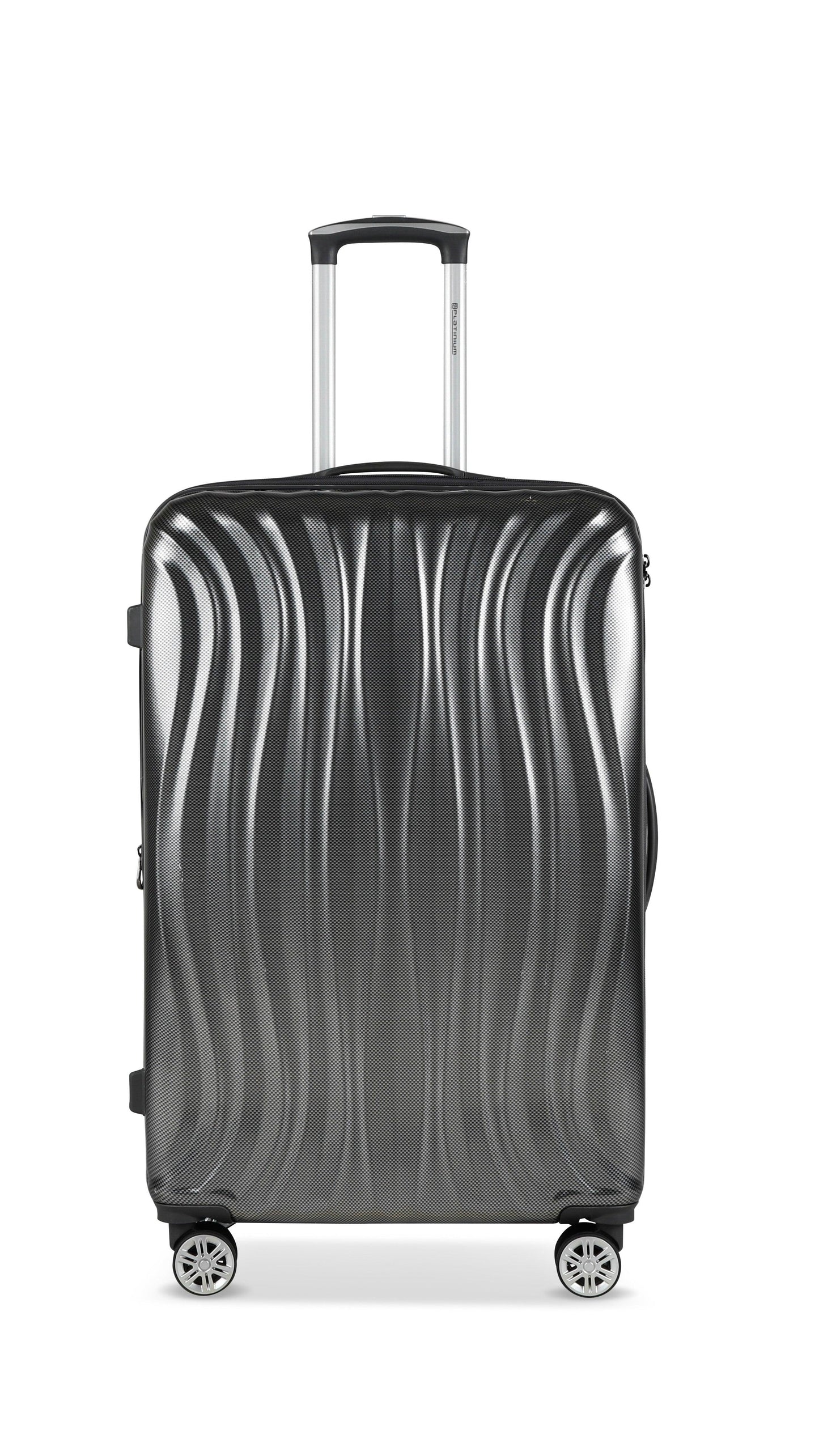 PLATINIUM - ST TROPEZ - VALISE GRANDE TAILLE RIGIDE EXTENSIBLE - NOIR - LE MONDE DU BAGAGE 