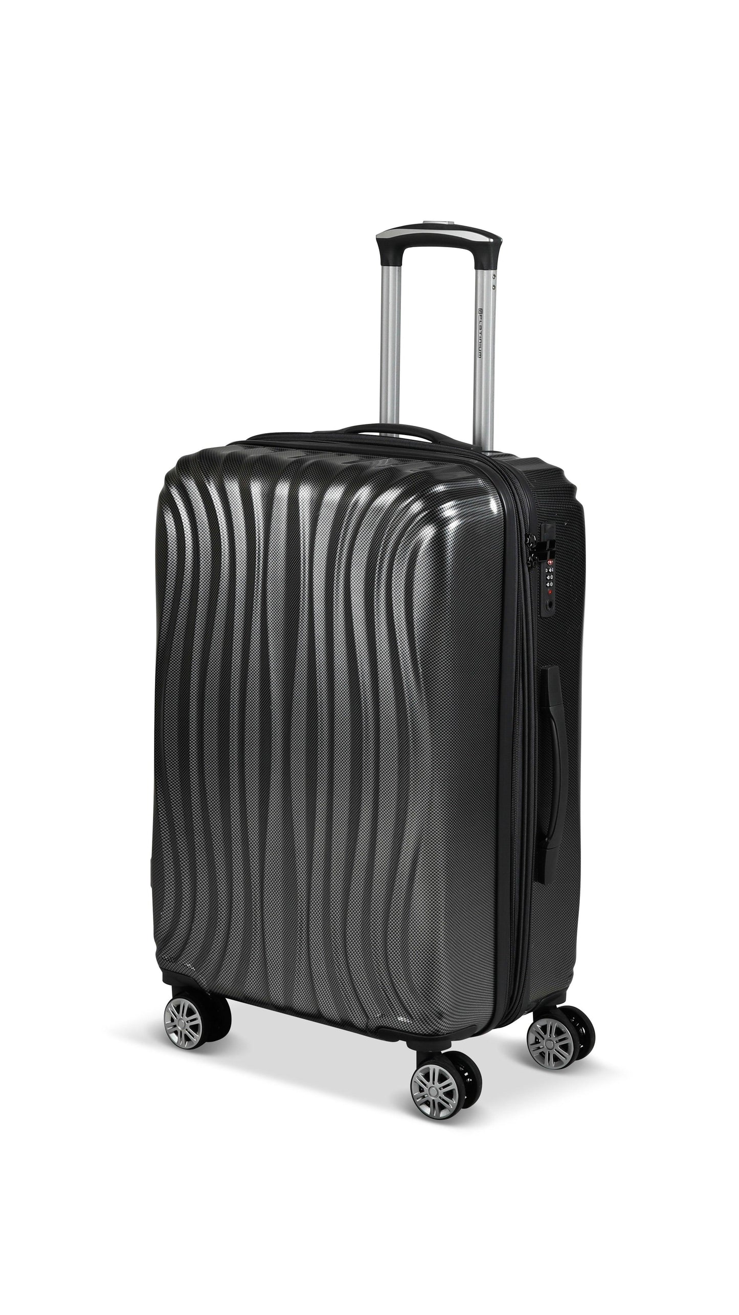 PLATINIUM - ST TROPEZ - VALISE RIGIDE EXTENSIBLE - NOIR - LE MONDE DU BAGAGE