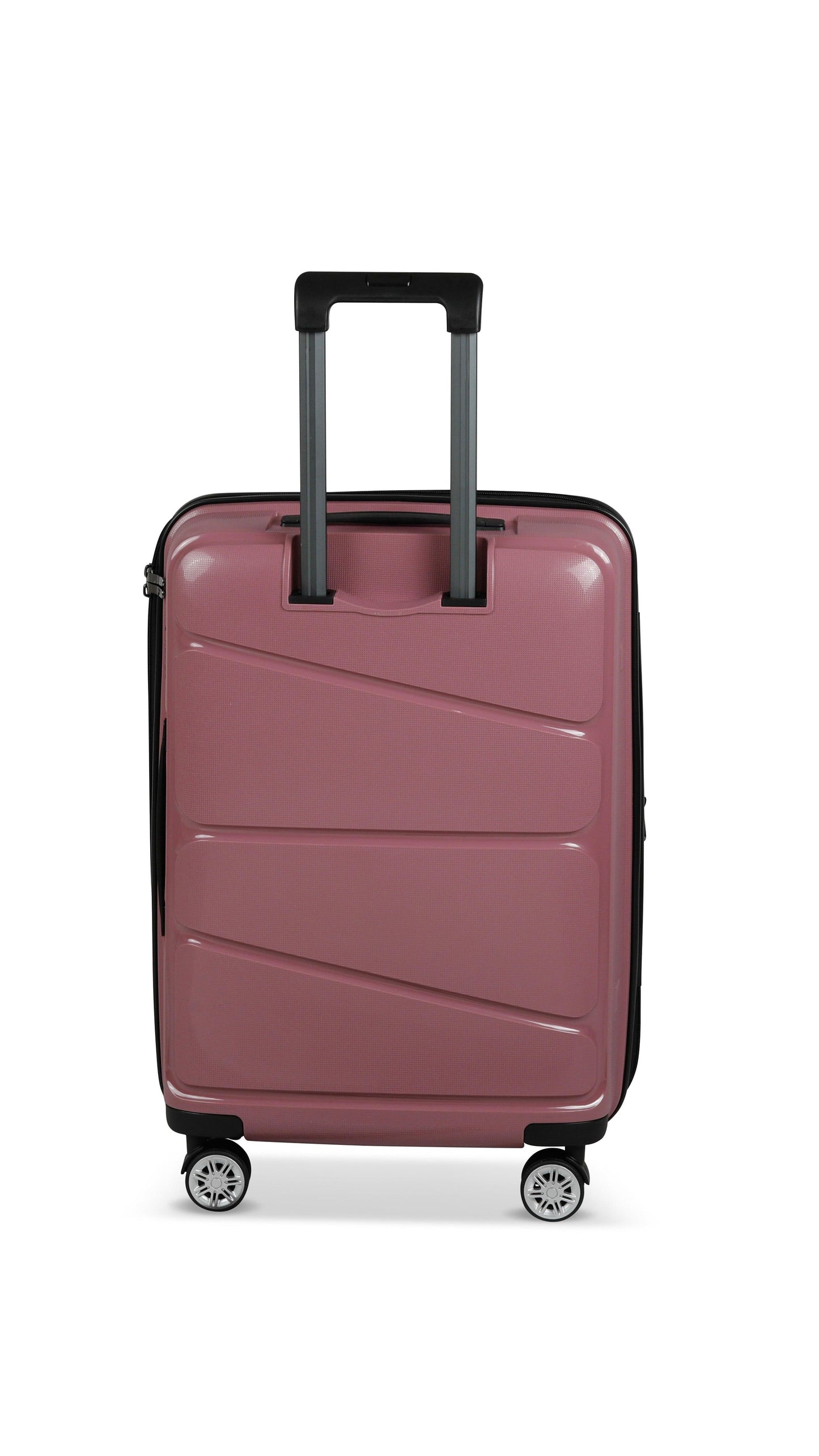 Valise Platinium Rose polypropylène Set de 3 vue de dos