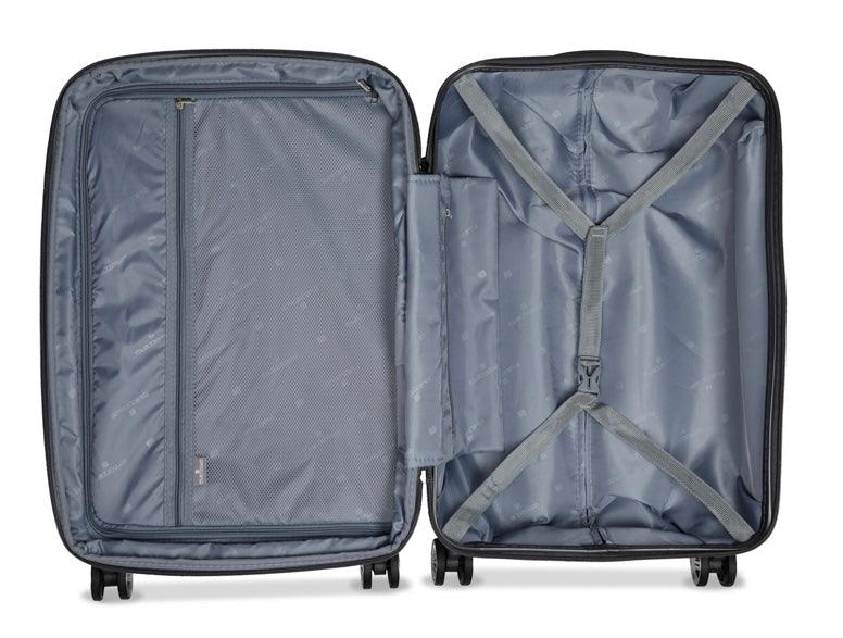 PLATINIUM - ST TROPEZ - INTÉRIEUR VALISE TAILLE CABINE RIGIDE EXTENSIBLE - NOIR - LE MONDE DU BAGAGE