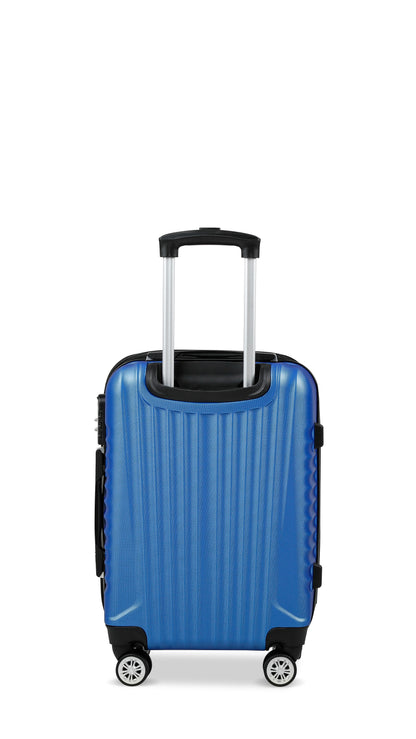 Valise Travel One Bleu Taille Cabine 55cm extensible vue de dos