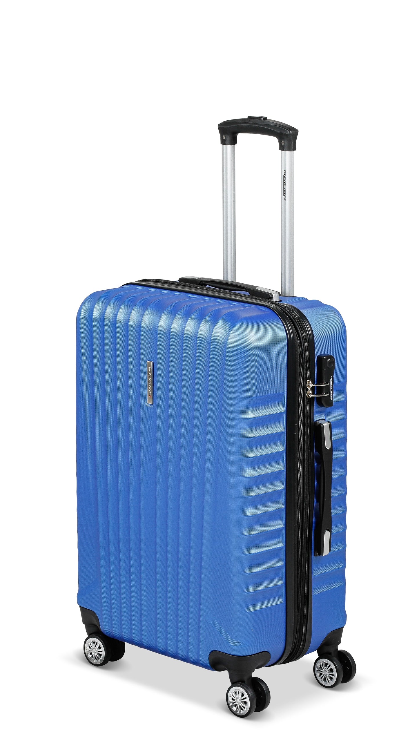 Valise Travel One Bleu Taille Moyenne 66cm extensible vue de profil