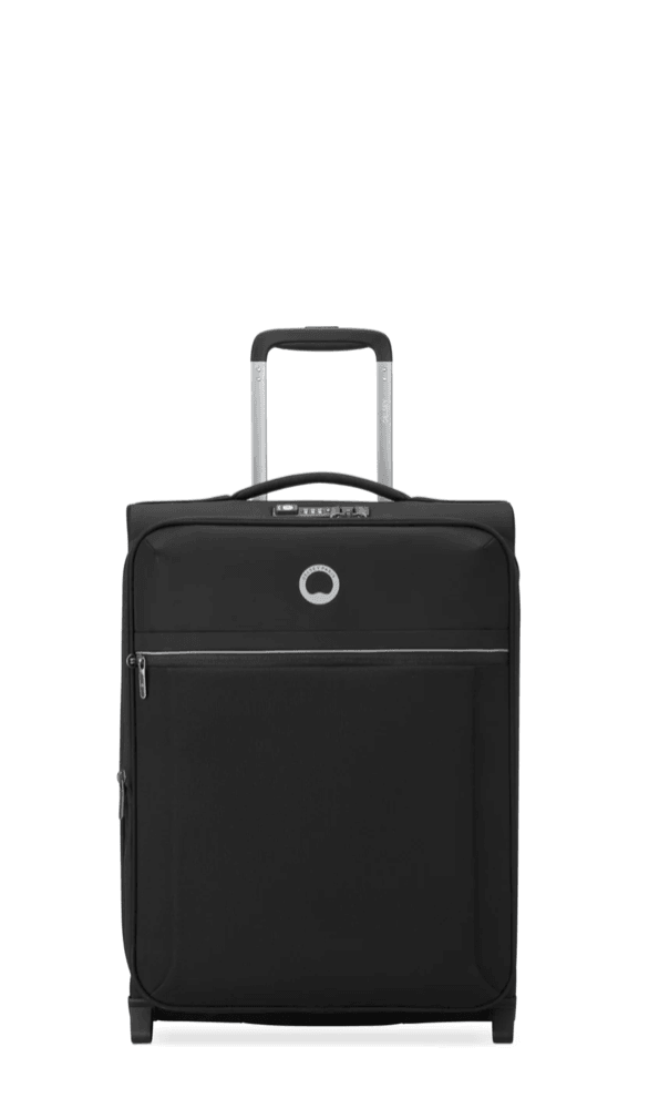 Valise Delsey Brochant 2.0 taille cabine slim extensible 55 cm noir vue de face