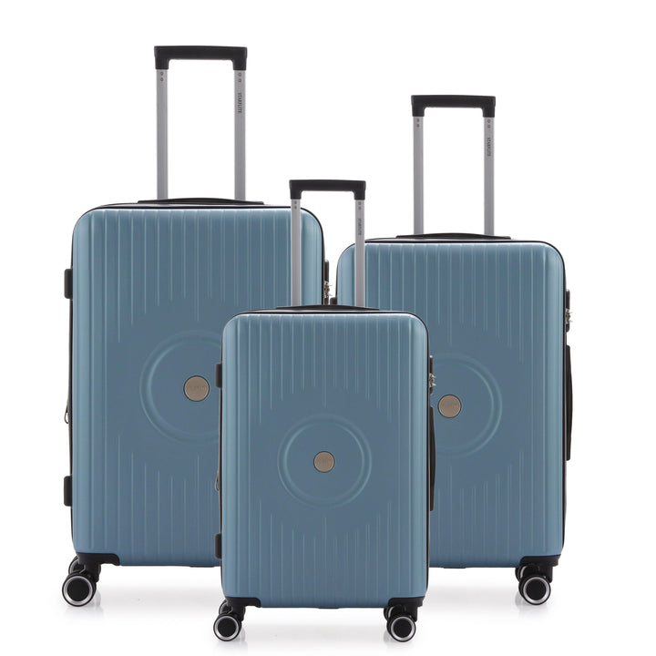 STARFLITE - SET DE 3 VALISES RIGIDE EXTENSIBLE - "SUMMIT" DENIM BLUE VUE DE FACE