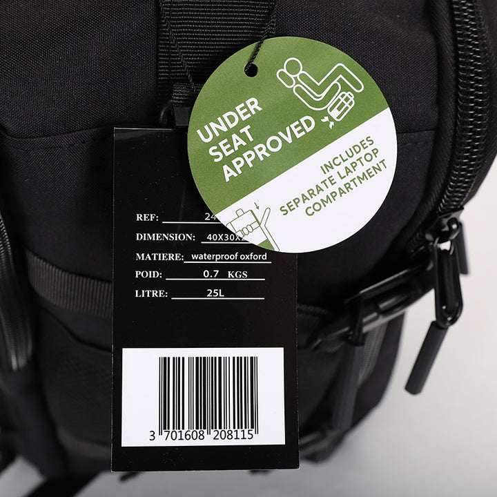 Sac à dos cabine 40x30x20 cm PLATINIUM – CABIN 40 – Format underseat avion
