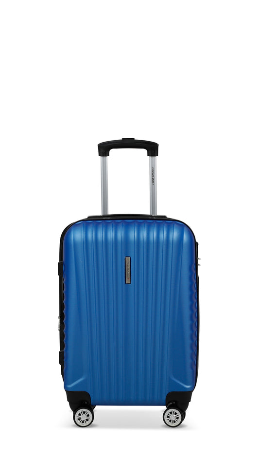 Valise Travel One Bleu Taille Cabine 55cm extensible vue de face