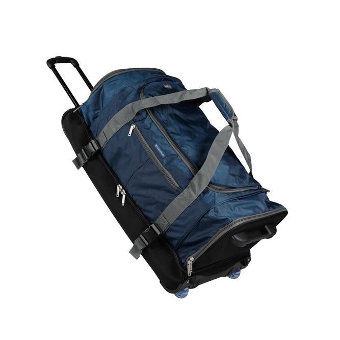 Sac de voyage Platinium bleu sans bandoulière taille Large 80cm vue de profil