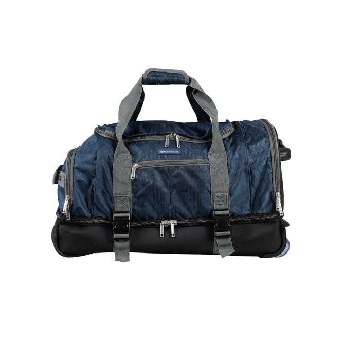 Sac de voyage Platinium bleu sans bandoulière taille moyenne 65cm vue de face