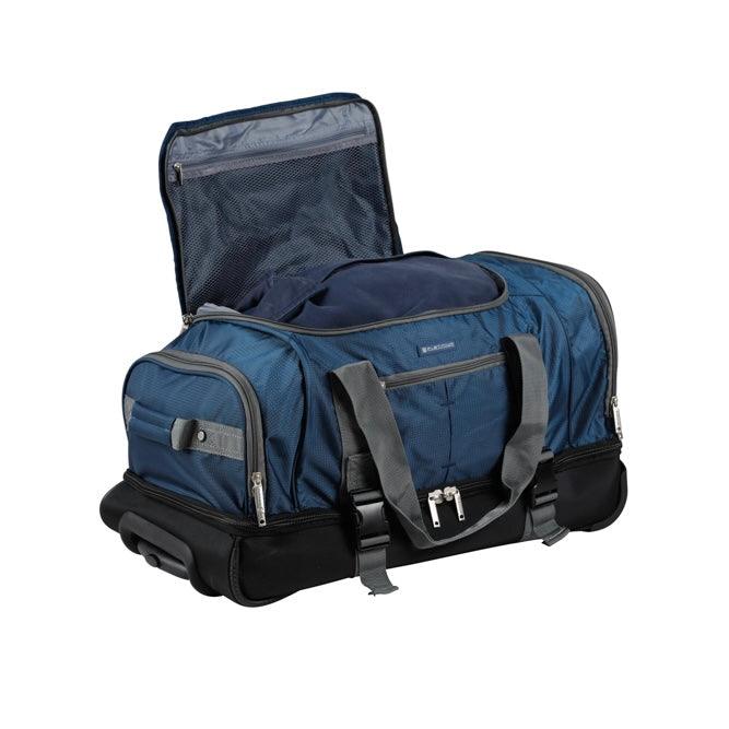 Sac de voyage Platinium bleu sans bandoulière taille moyenne 65cm vue de l’intérieur