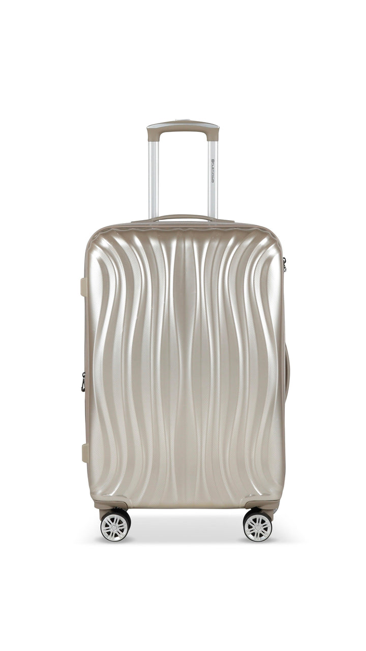 PLATINIUM - MADRID - VALISE RIGIDE EXTENSIBLE - CHAMPAGNE - LE MONDE DU BAGAGE