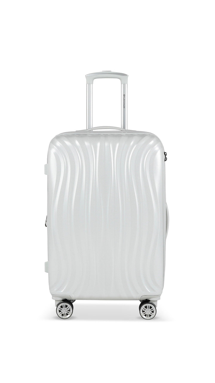 PLATINIUM - PRAGUE - VALISE TAILLE MOYENNE RIGIDE EXTENSIBLE - BLANC - LE MONDE DU BAGAGE