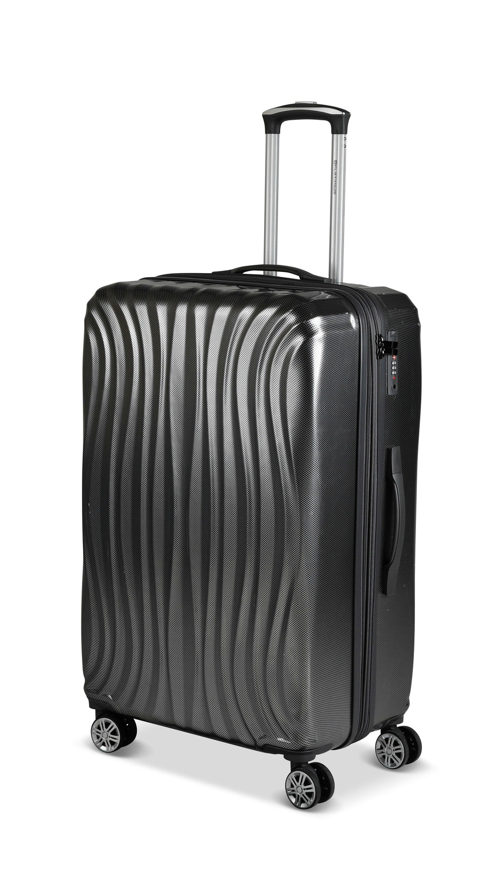 PLATINIUM - ST TROPEZ - VALISE GRANDE TAILLE RIGIDE EXTENSIBLE - NOIR - LE MONDE DU BAGAGE