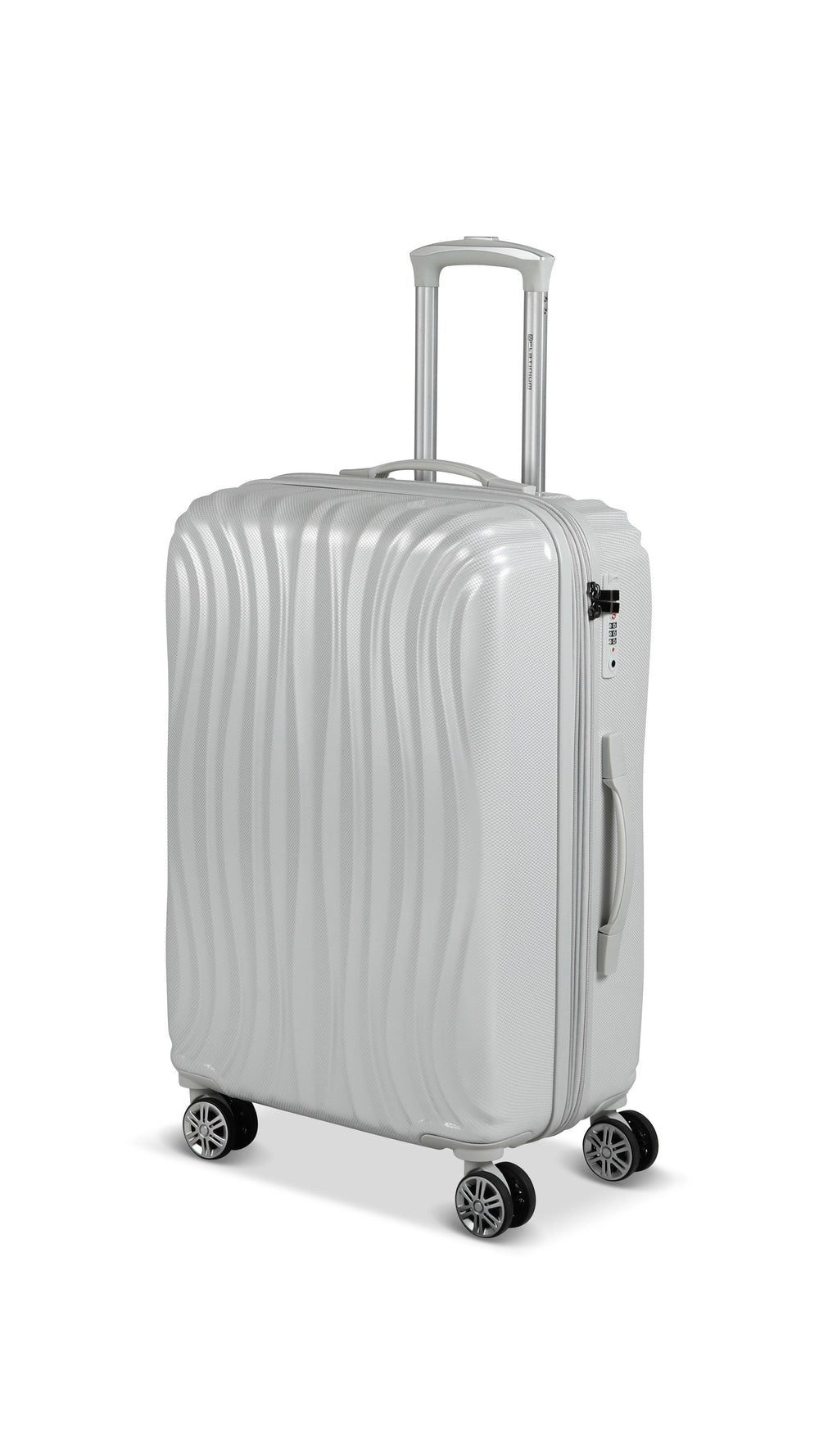 PLATINIUM - PRAGUE - VALISE TAILLE MOYENNE RIGIDE EXTENSIBLE - BLANC - LE MONDE DU BAGAGE