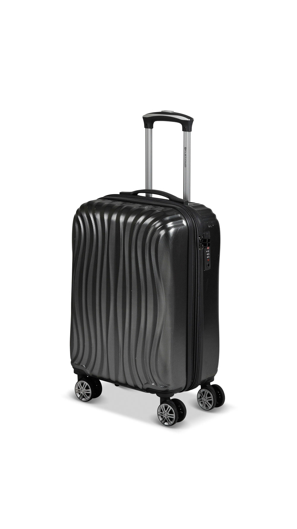 PLATINIUM - ST TROPEZ - VALISE TAILLE CABINE RIGIDE EXTENSIBLE - NOIR - LE MONDE DU BAGAGE