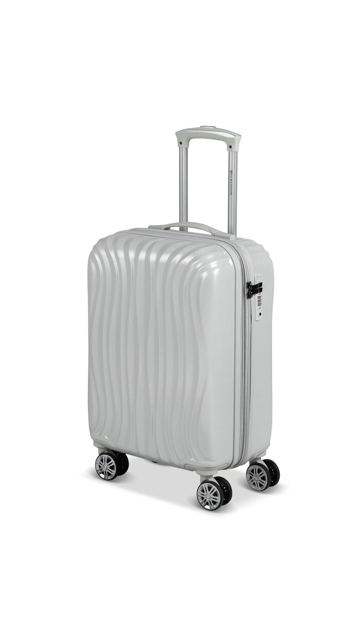 PLATINIUM - PRAGUE - VALISE TAILLE CABINE RIGIDE EXTENSIBLE - BLANC - LE MONDE DU BAGAGE