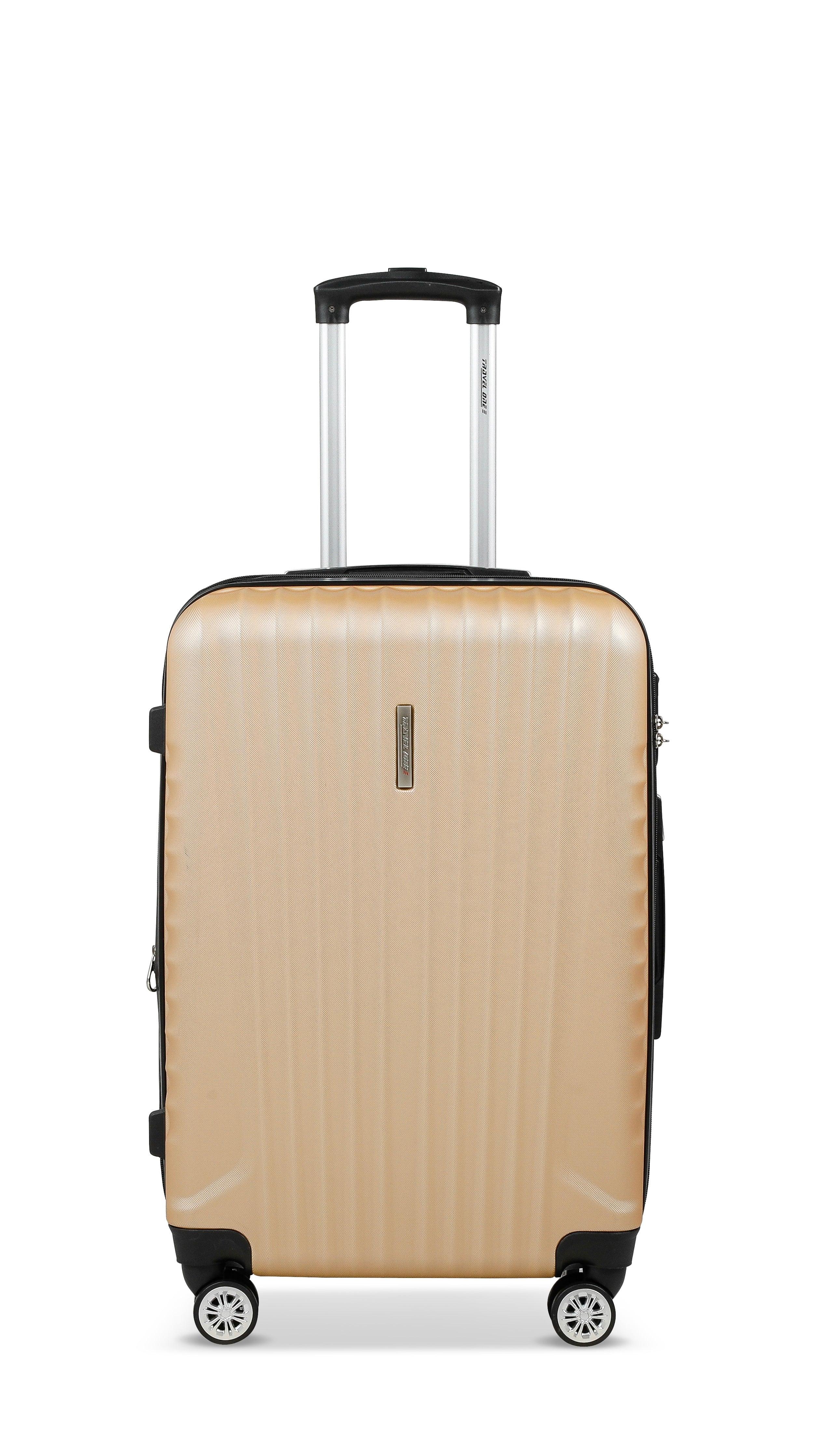 Valise Rigide Taille Moyenne M 66 cm à 4 Doubles Roues - Travel One ...