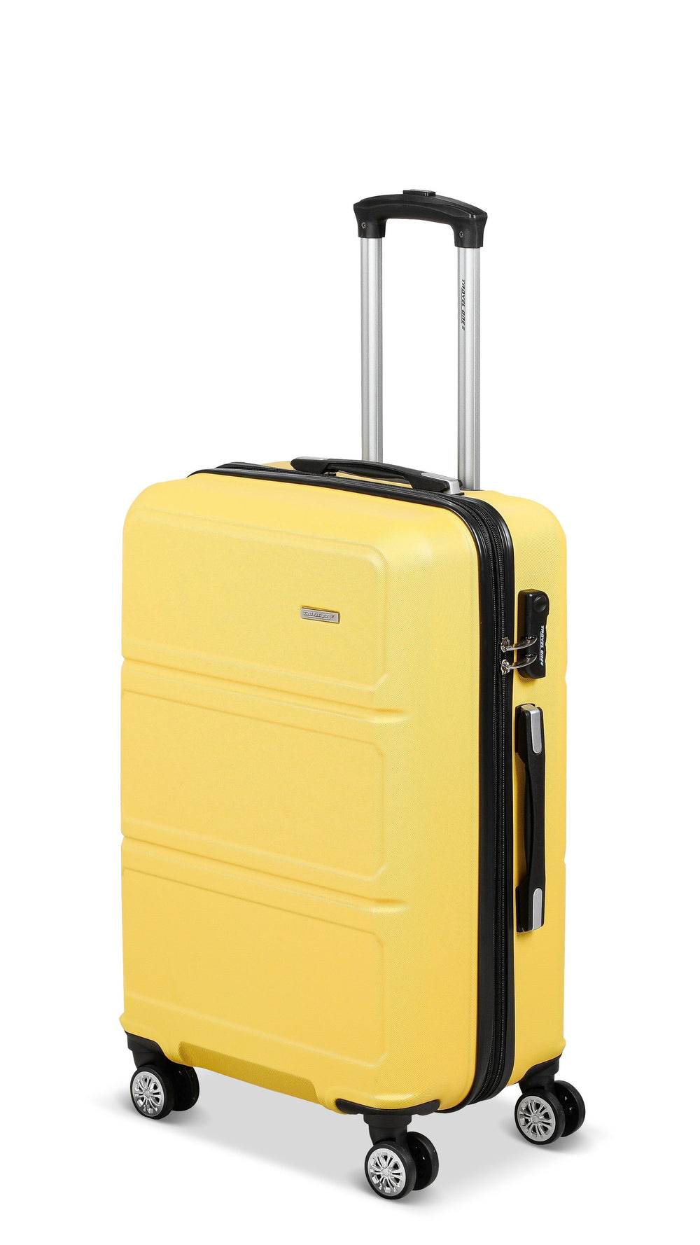 Set de 3 Valise Travel One Jaune extensible vue de profil