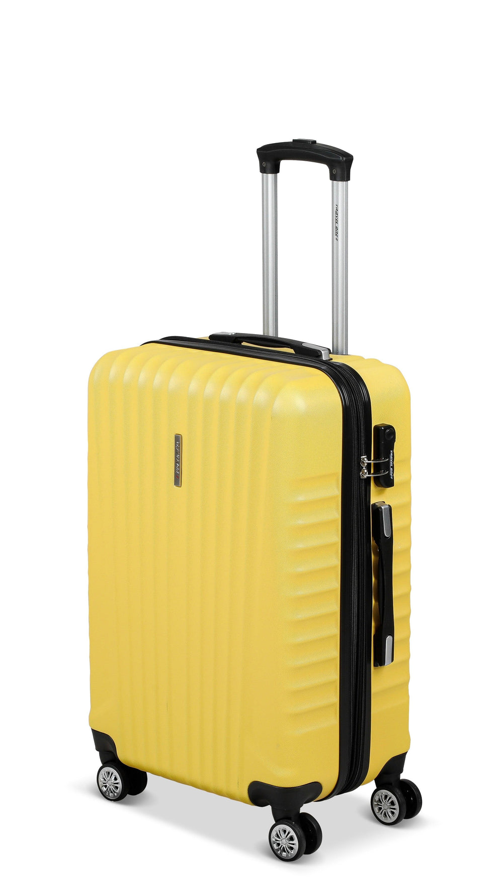 Valise Travel One Jaune Taille Moyenne 66cm vue de profil