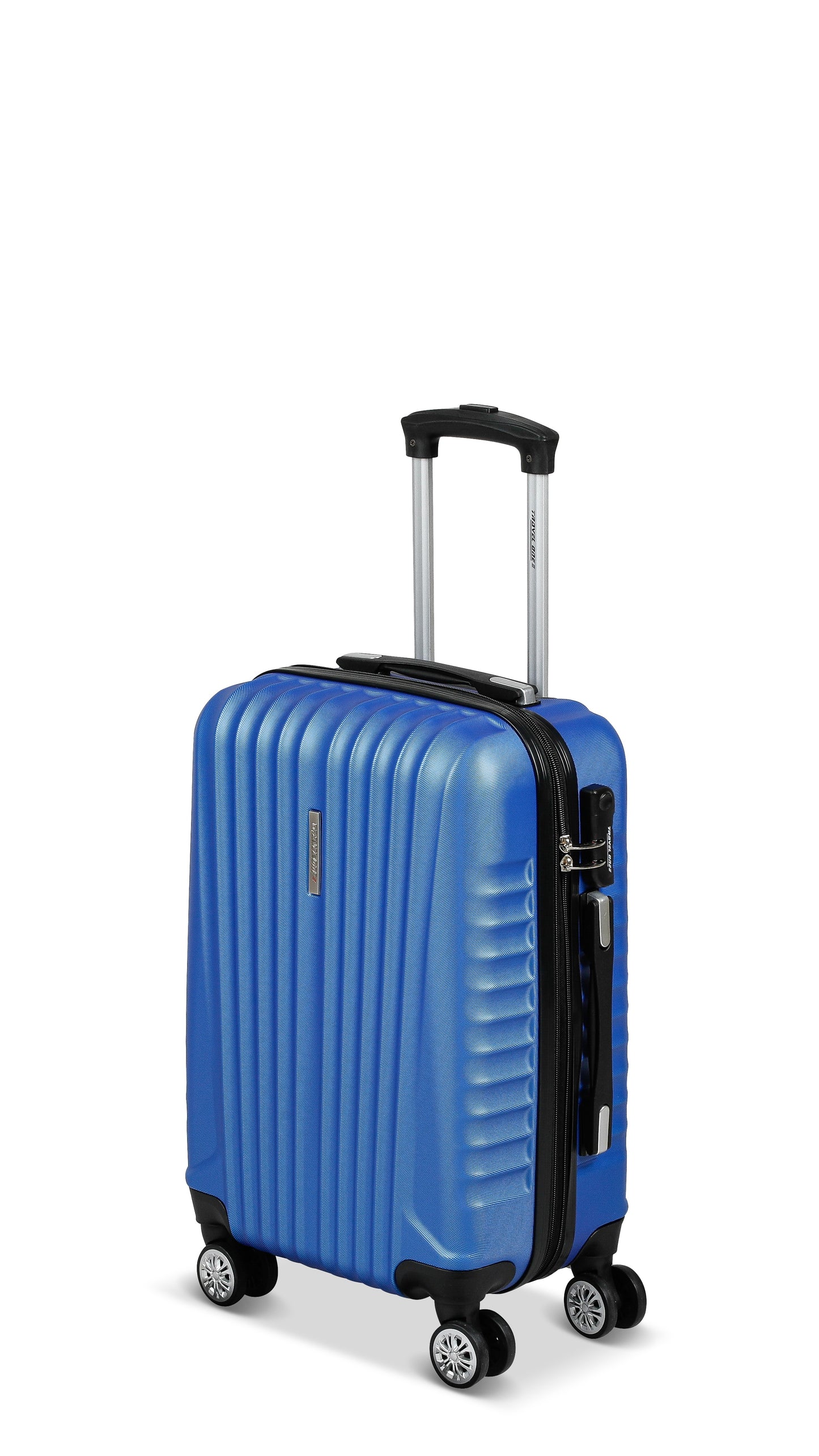Valise Travel One Bleu Taille Cabine 55cm extensible vue de profil