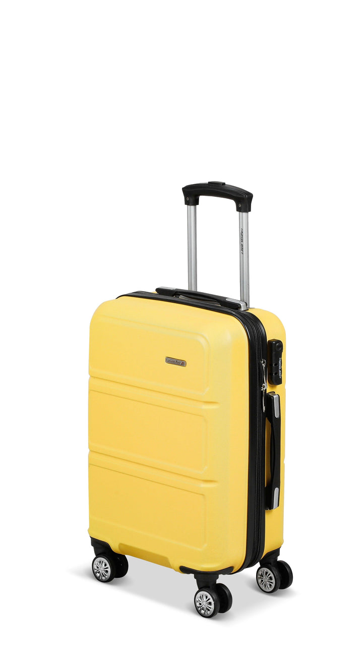 Valise Travel One Jaune Taille Cabine 55cm extensible vue de profil