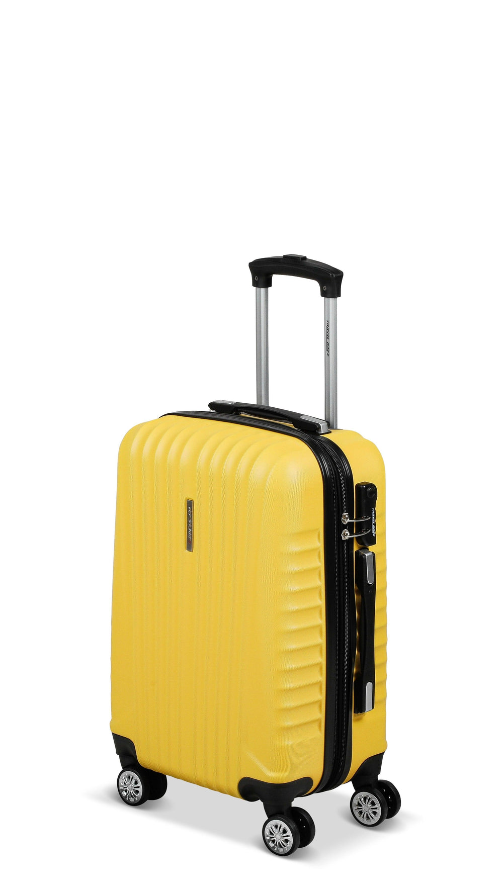 Valise Travel One Jaune Taille cabine 55cm extensible vue de profil