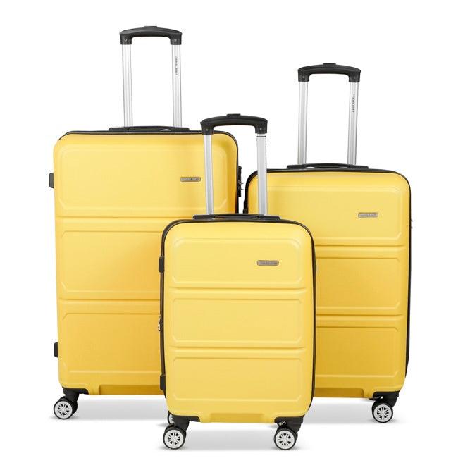 Set de 3 Valise Travel One Jaune extensible vue de face