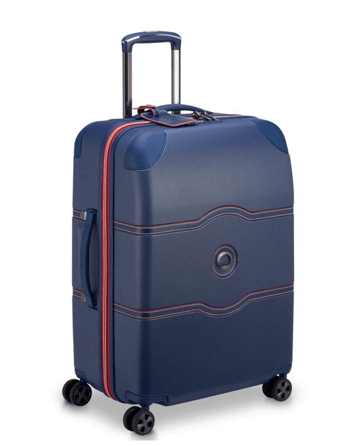 Valise CHATELET 2.0 couleur Bleu Taille Moyenne 66cm Vue de profil 