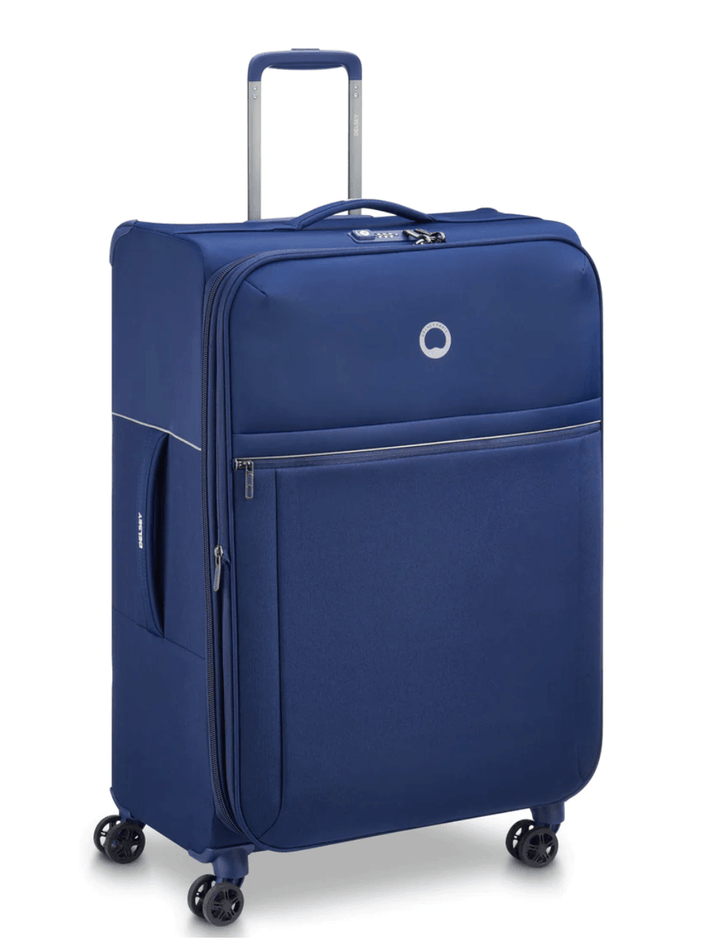 Valise Delsey Brochant 2.0 Taille Large Bleu vue de profil