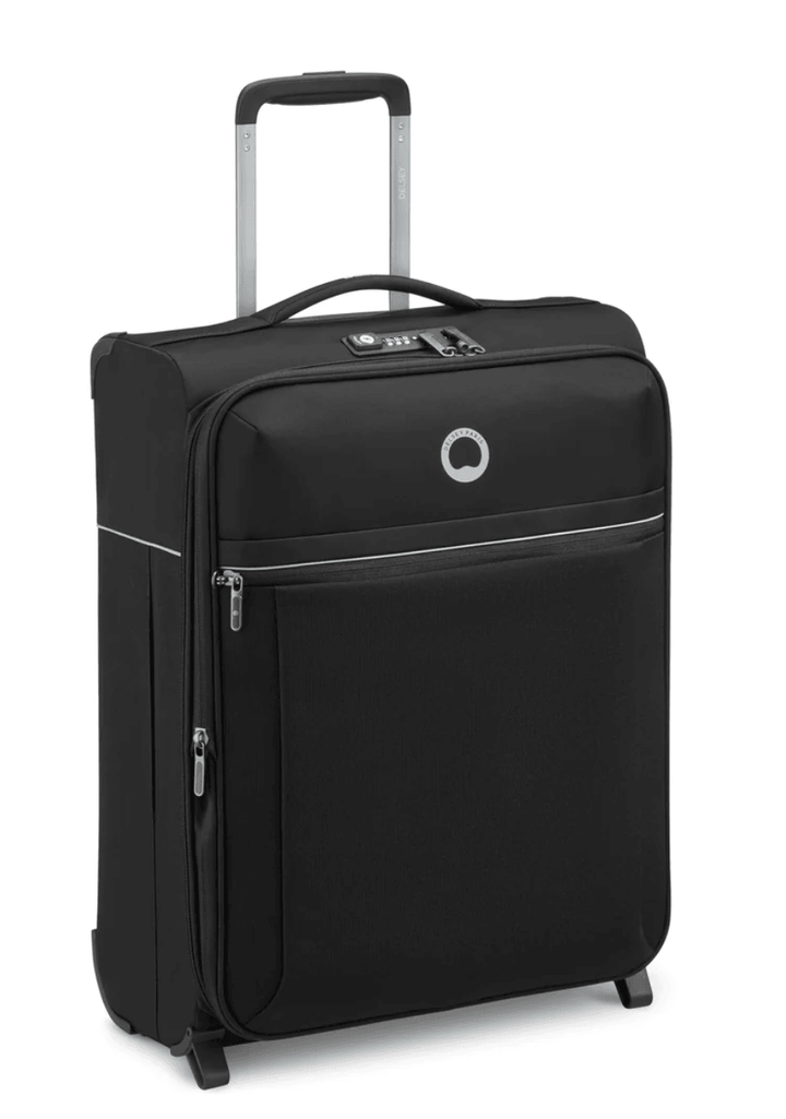 Valise Delsey Brochant 2.0 taille cabine slim extensible 55 cm vue de profil