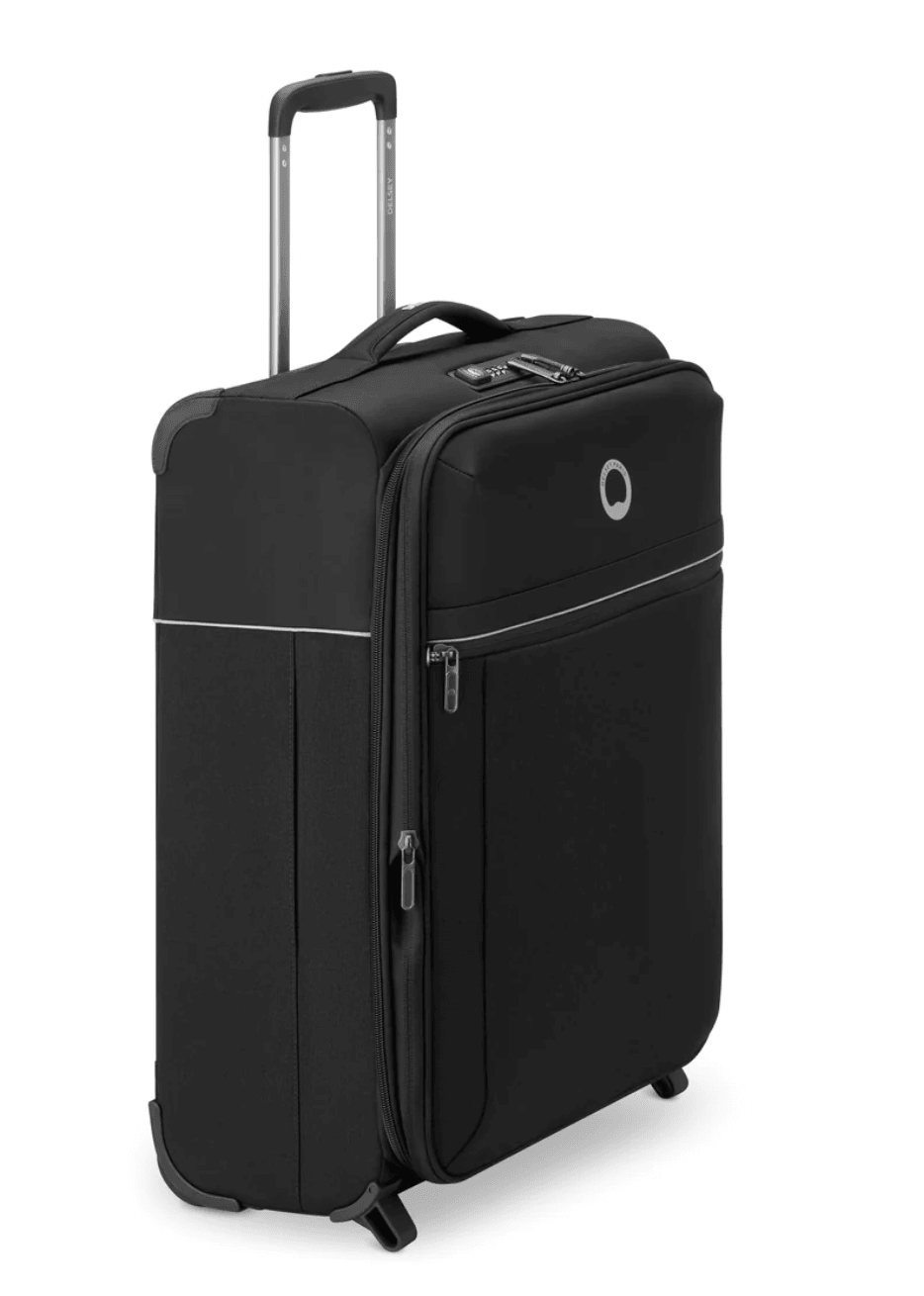 Valise Delsey Brochant 2.0 taille cabine slim extensible 55 cm vue de côté