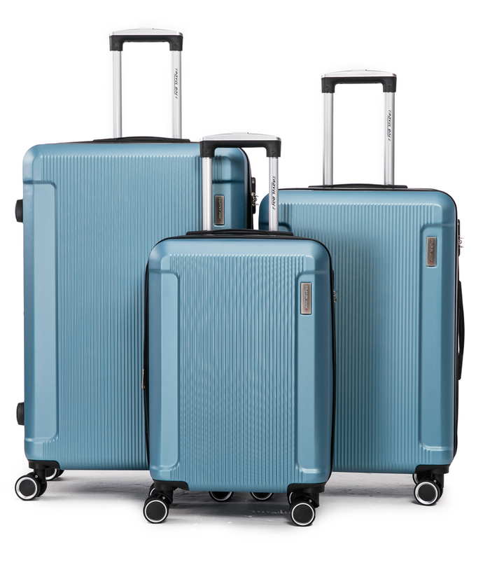 Valise Bleu double roue set de 3 